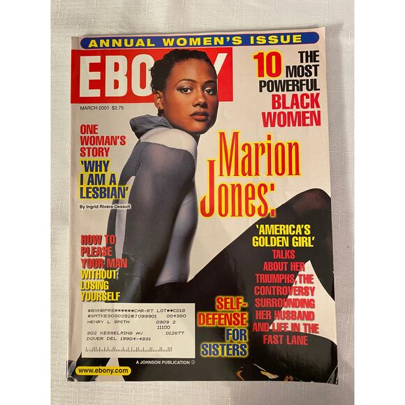 Ebony Magazine, March 2001. Annual Women's Issue, Marion Jones interview, EUC - Picture 1 of 16
